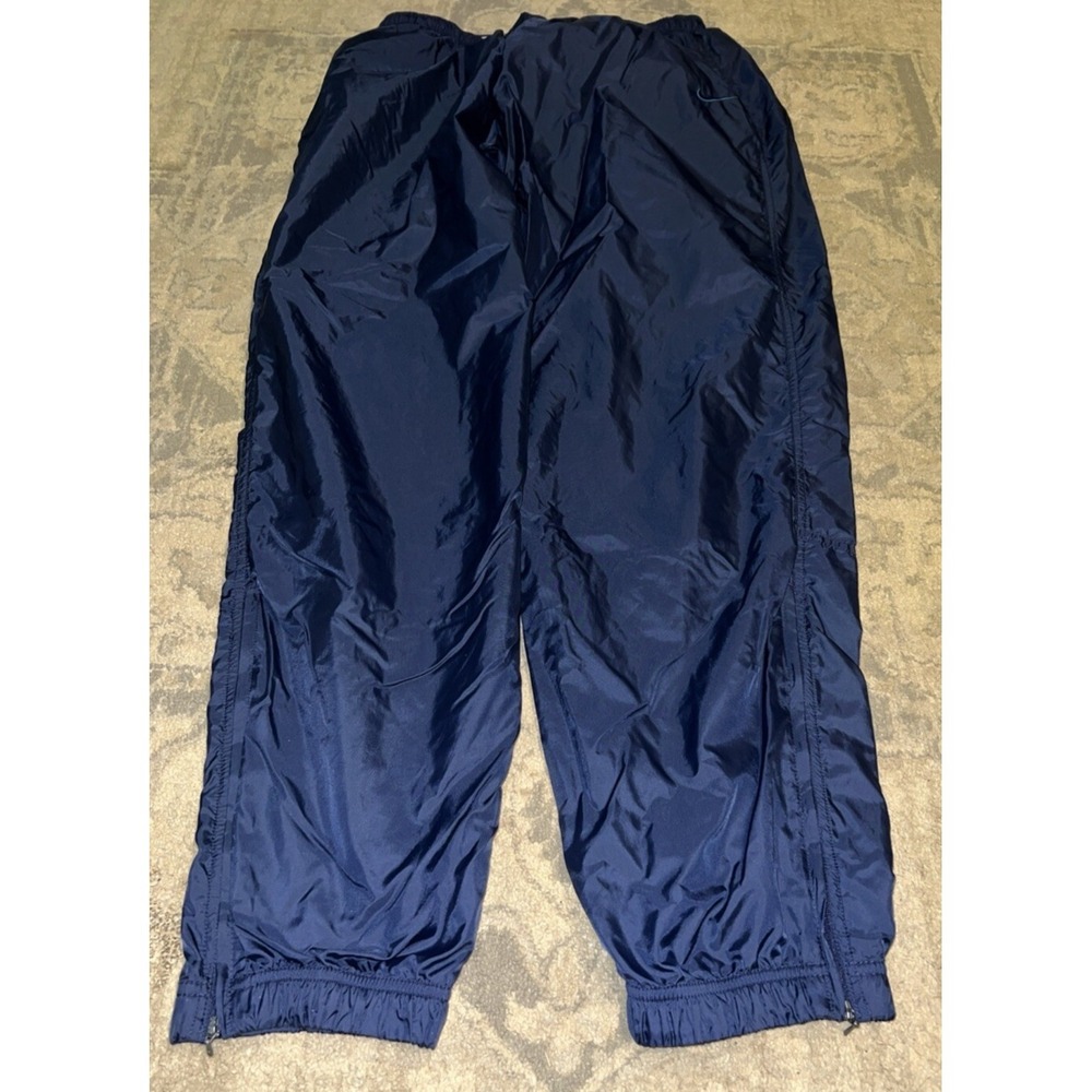 Nike Track Pants Mens Sz XL X-large Navy Blue Lined Wind Vintag